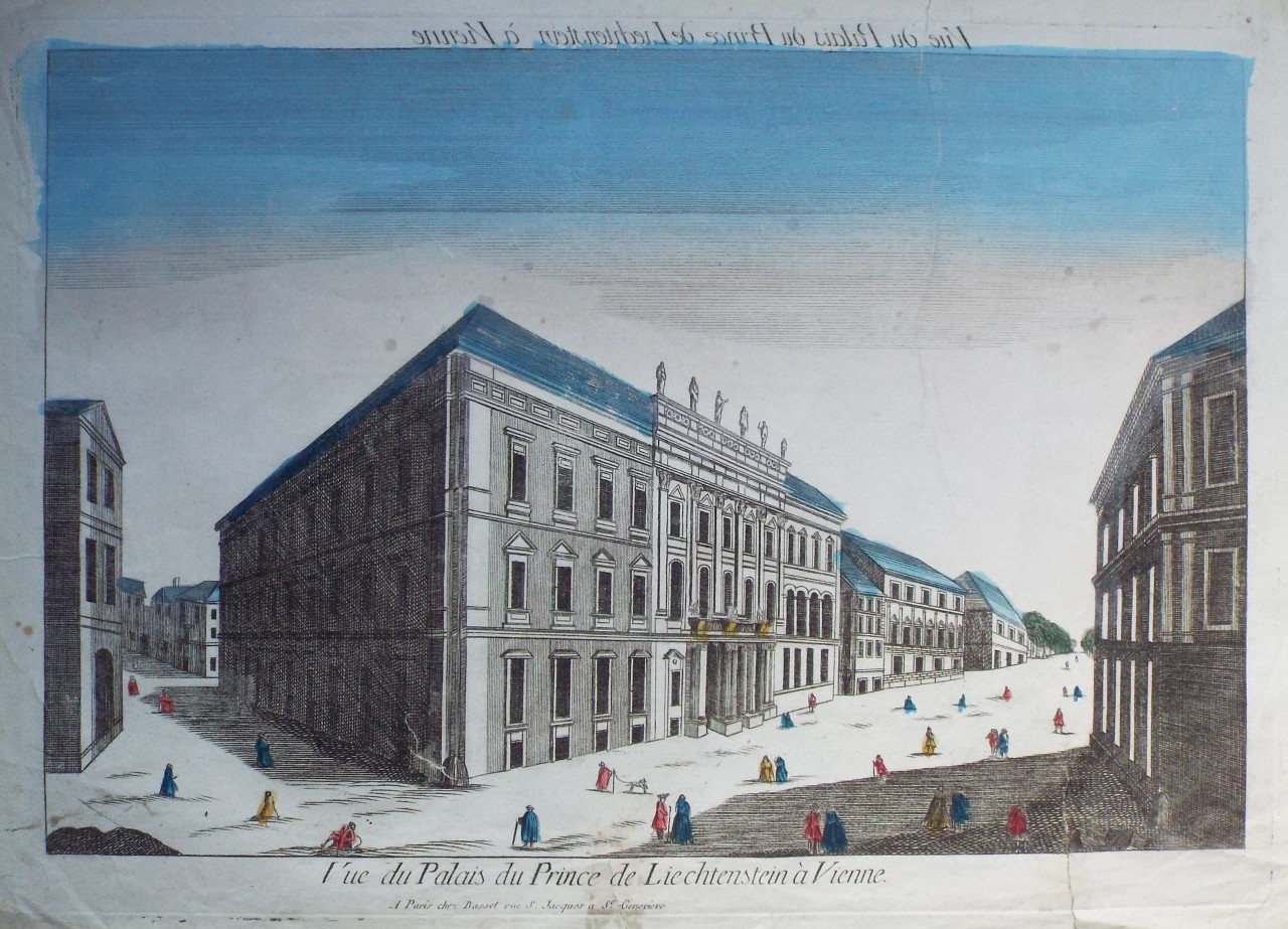 Print - Vue du Palas du Prince de Liechtenstein a Vienne.