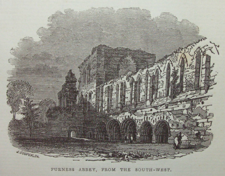 Wood - Furness Abbey, from the South-West - Cooper