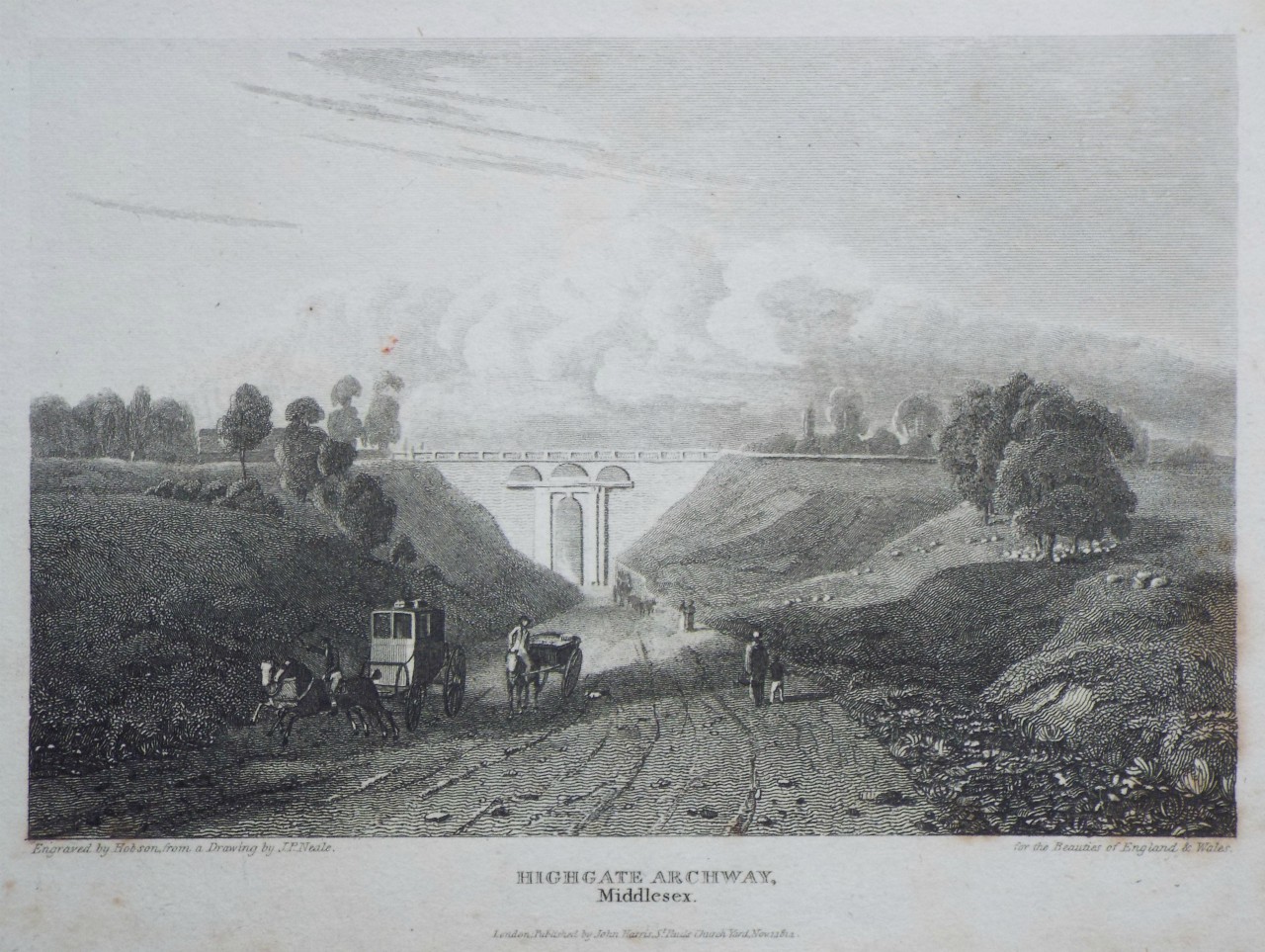 Print - Highgate Archway, Middlesex. - 