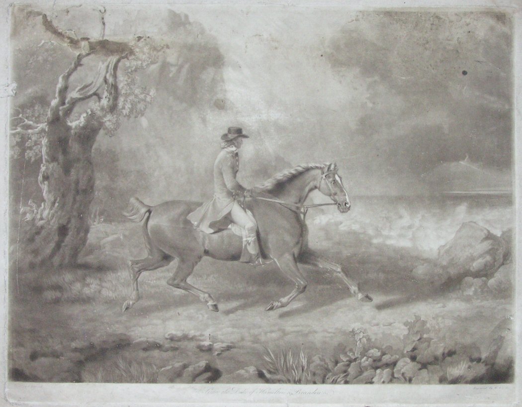 Mezzotint - His Grace the Duke of Hamilton, Brandon &c - Ward