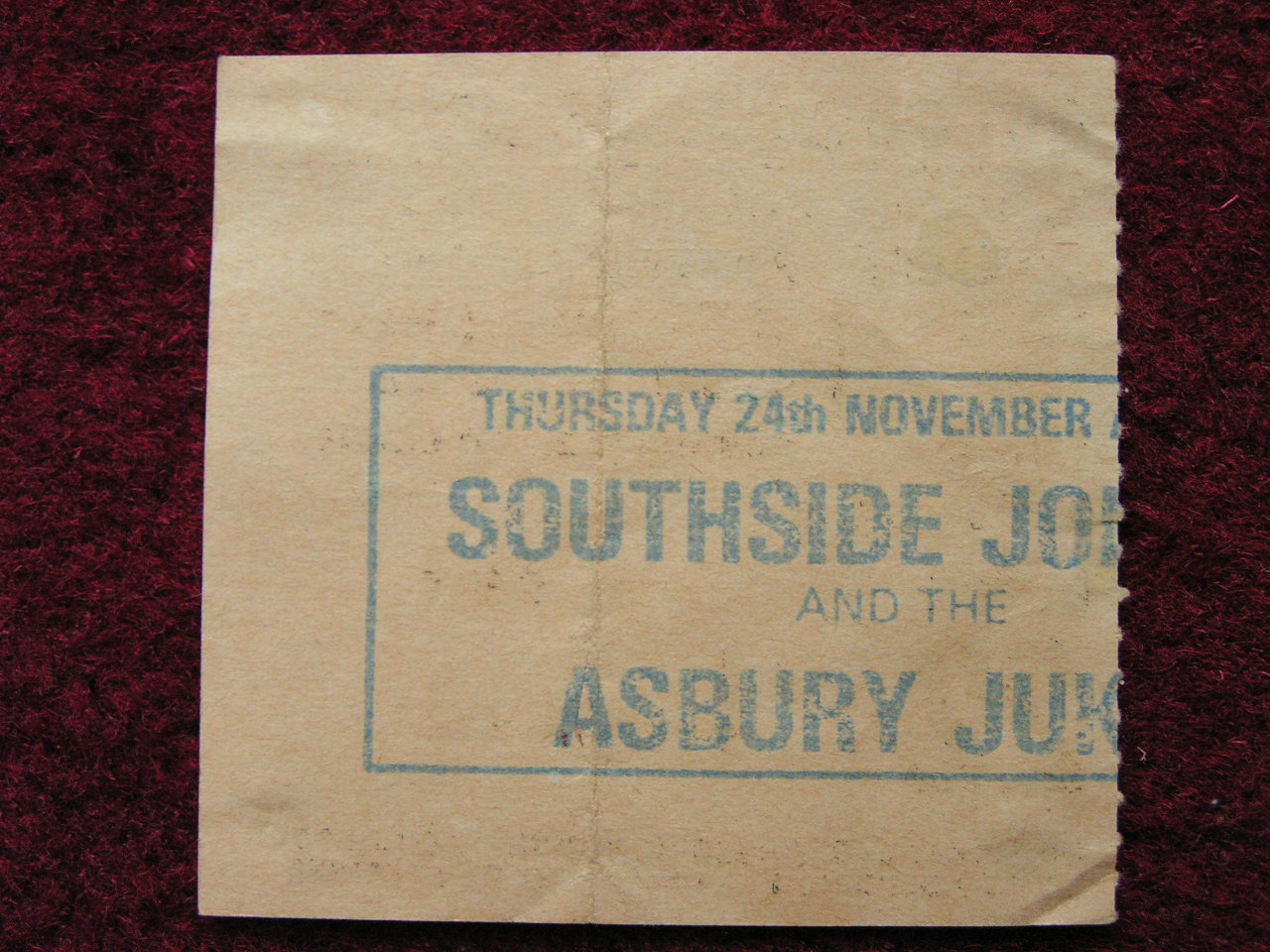 Ticket Stub - Southside Johnny Hammersmith Odeon Thu 24/11/77