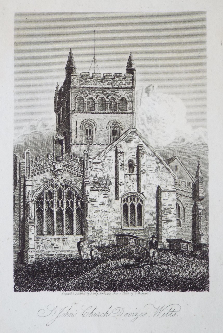 Print - St. John's Church, Devizes, Wilts. - Greig