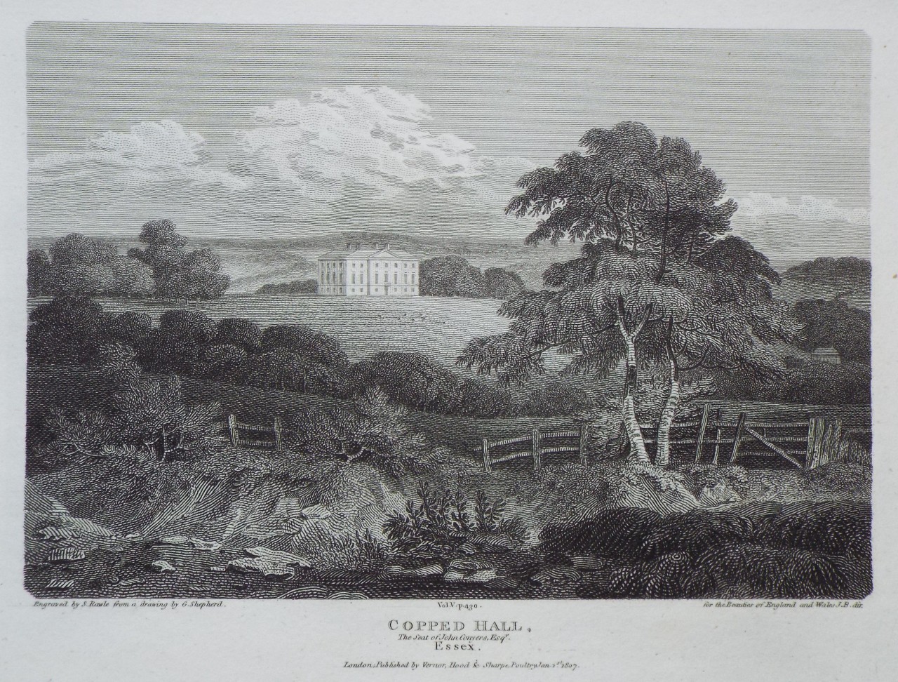 Print - Copped Hall, The Seat of John Conyers, Esqr., Essex. - Rawle