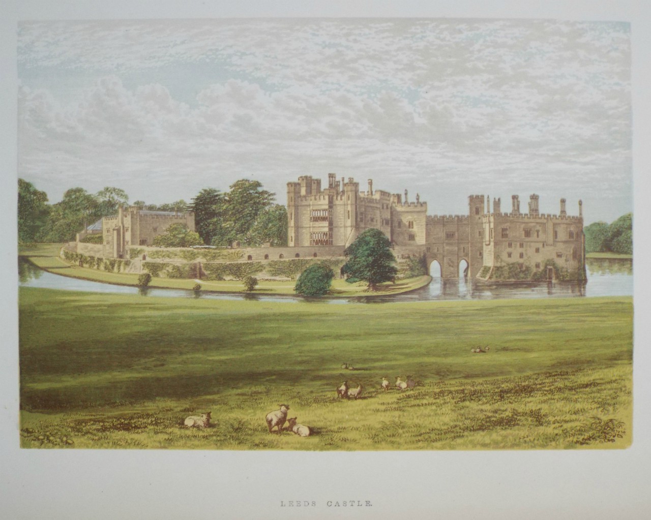 Chromo-lithograph - Leeds Castle.