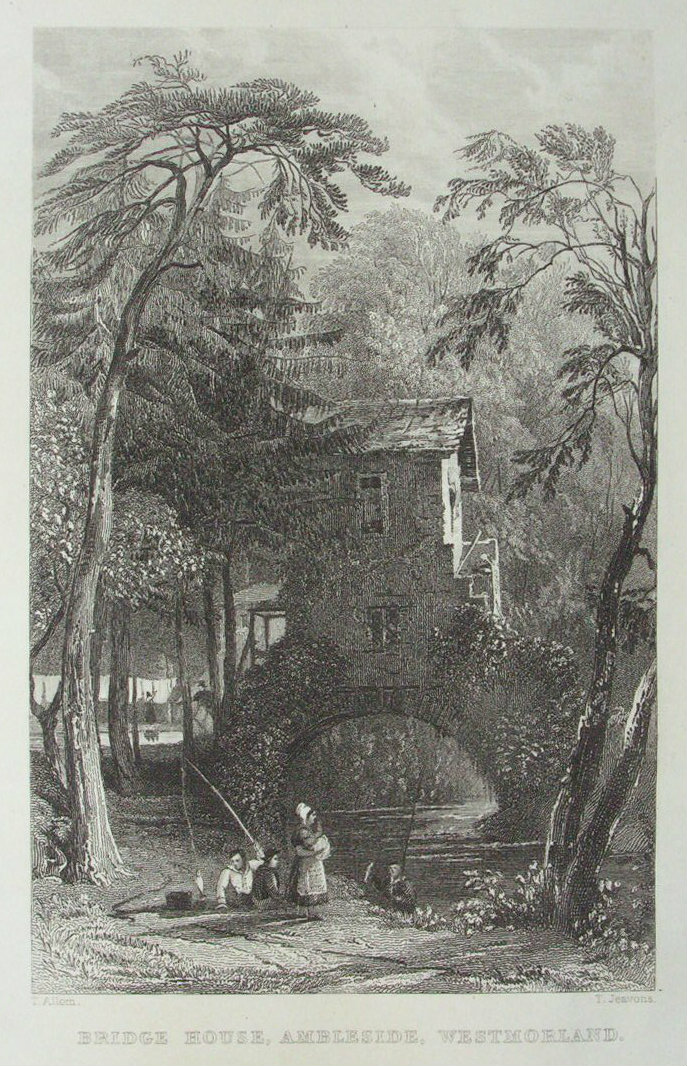 Print - Bridge House, Ambleside, Westmorland. - Jeavons