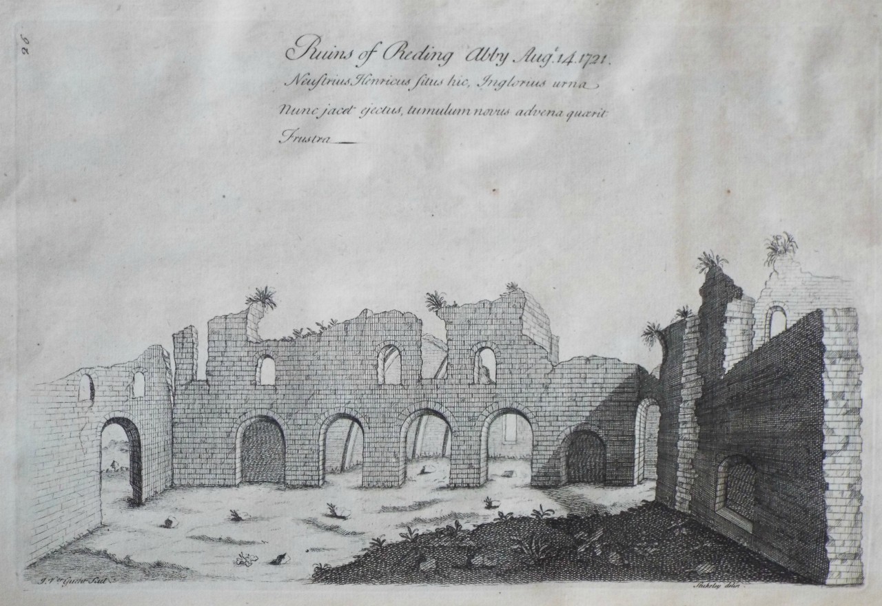 Print - Ruins of Reading Abbey Augt. 14. 1721. - Van