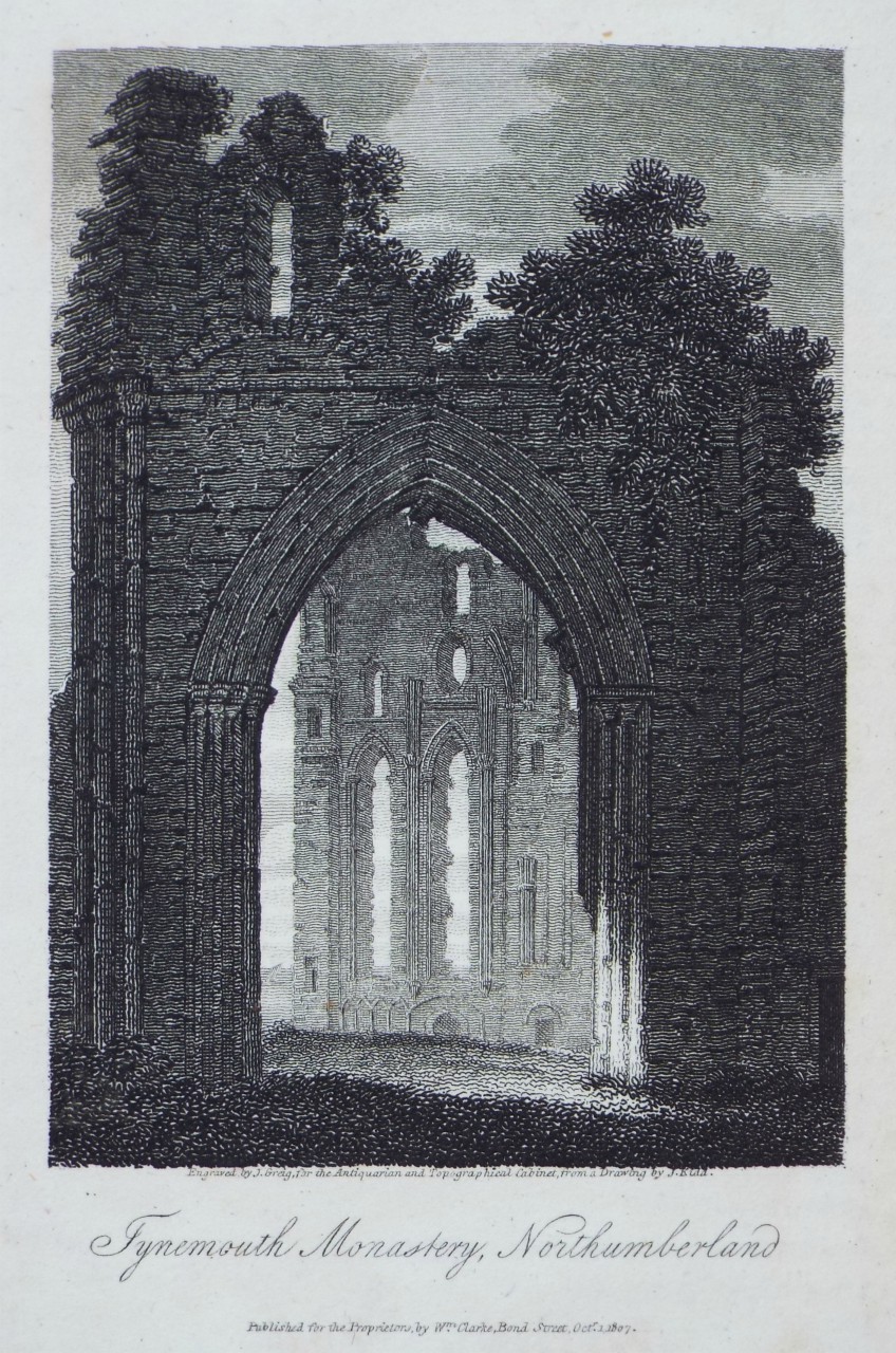 Print - Tynemouth Monastery, Northumberland. - Greig
