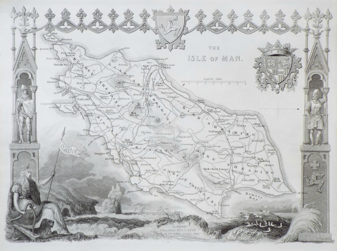 Map of Isle of Man - Moule