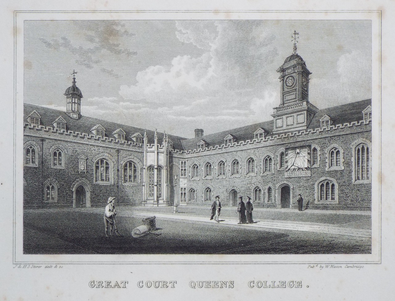 Print - Great Court Queens College. - Storer