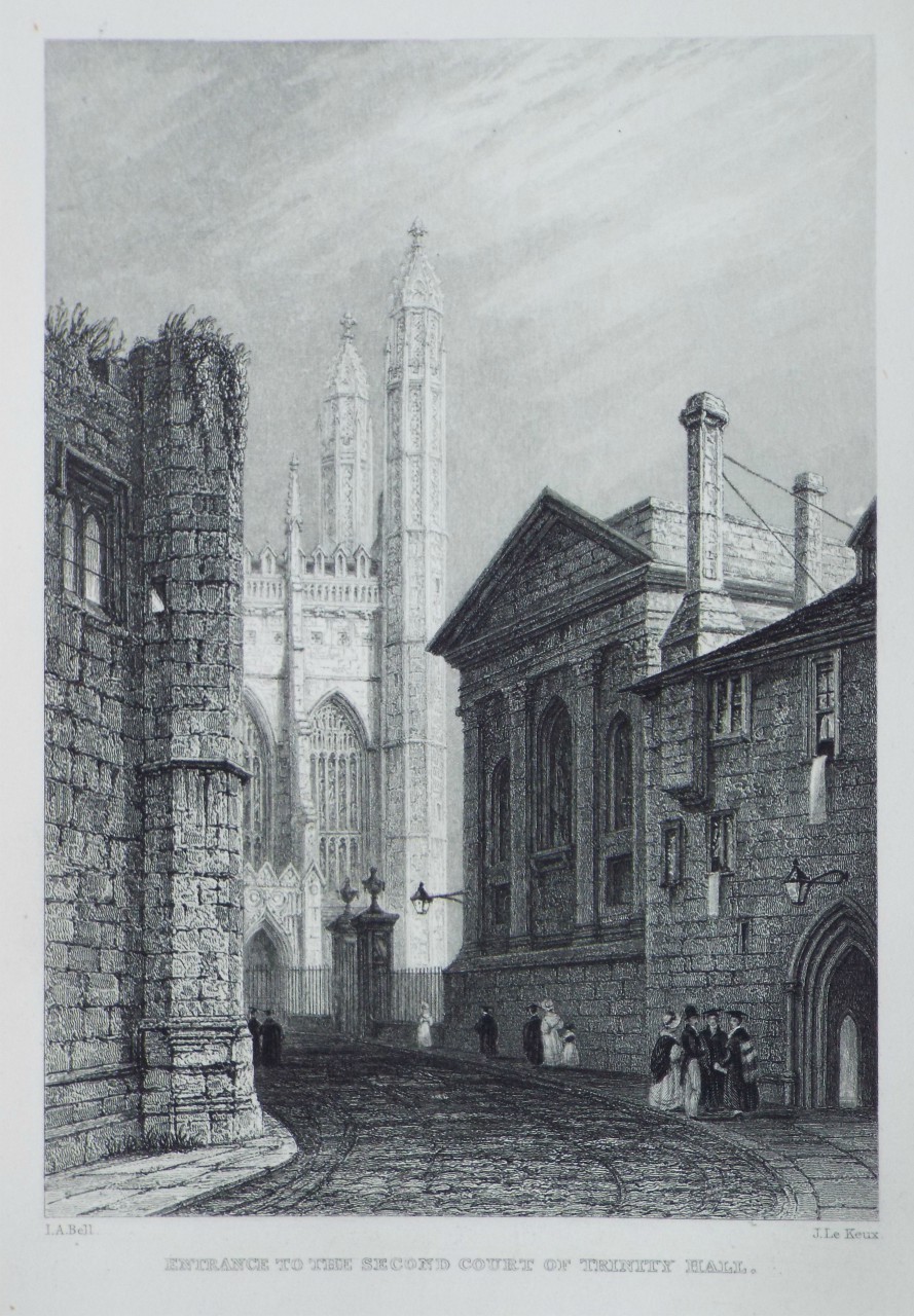Print - Entrance to the Second Court of Trinity Hall. - Le