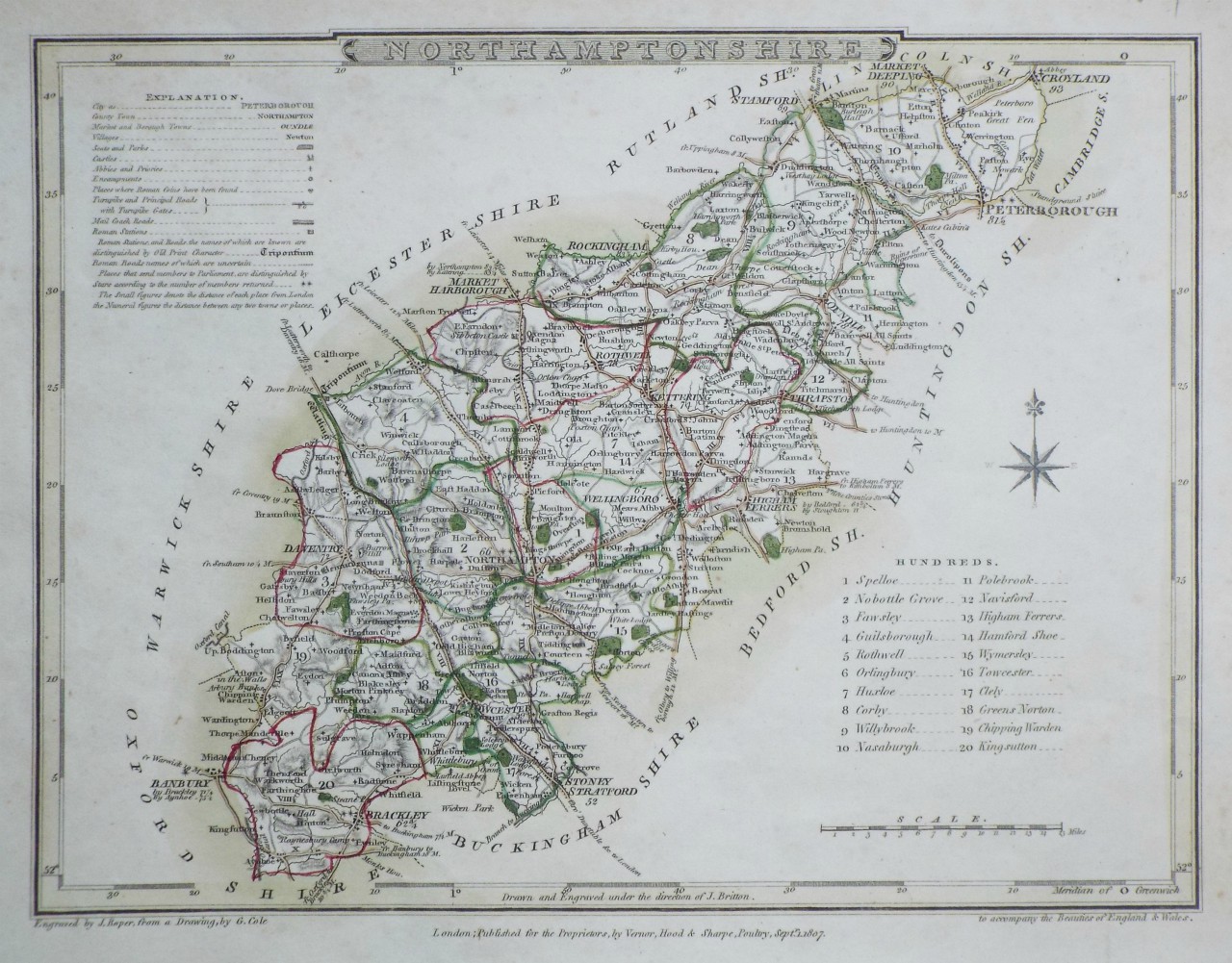 Map of Northamptonshire