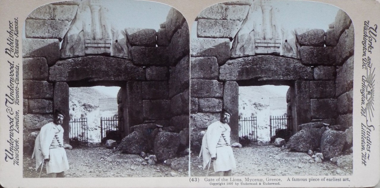 Photograph - Gate of the Lions, Mycenae, Greece. A famous piece of earliest art.