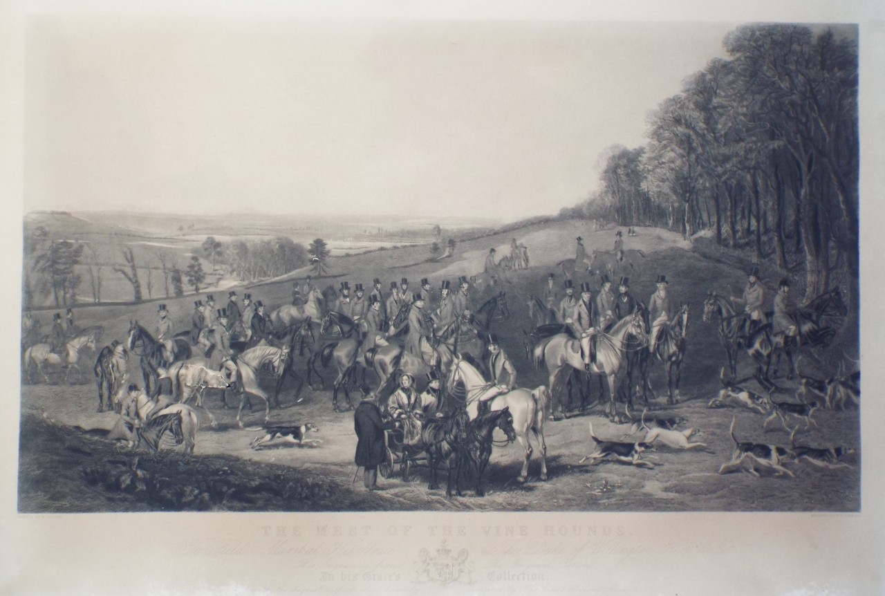 Aquatint - The Meet of the Vine Hounds. - Simmons