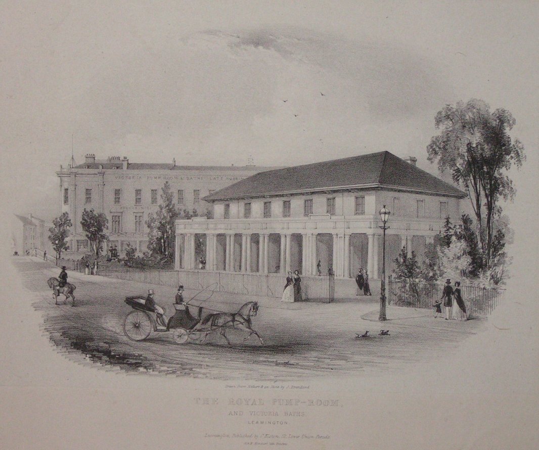 Lithograph - The Royal Pump-Room and Victoria Baths, Leamington. - Brandard