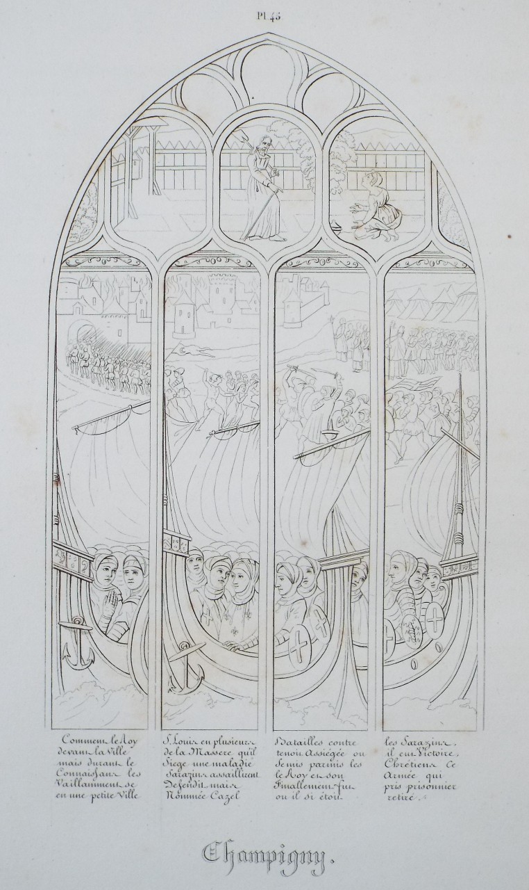 Lithograph - Champigny.