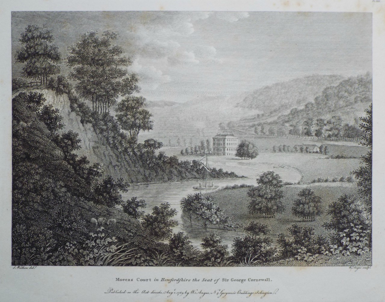 Print - Moccas Court in Herefordshire the Seat of Sir George Cornewall. - Angus