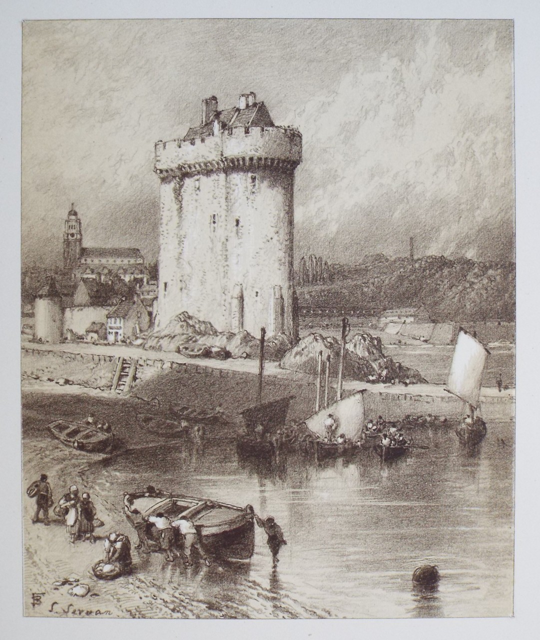 Lithograph - St. Servan. - Foster