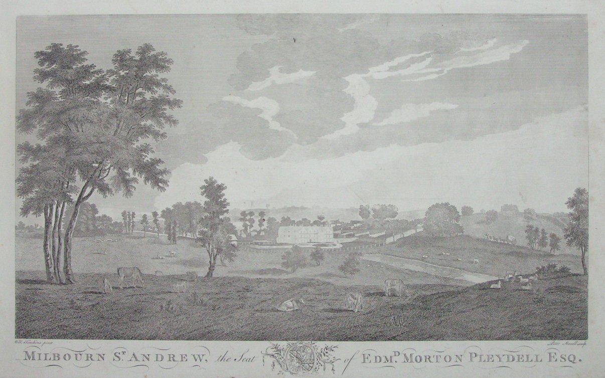 Print - Milbourn St. Andrew, the seat of Edmd. Morton Pleydell Esq. - Mazell