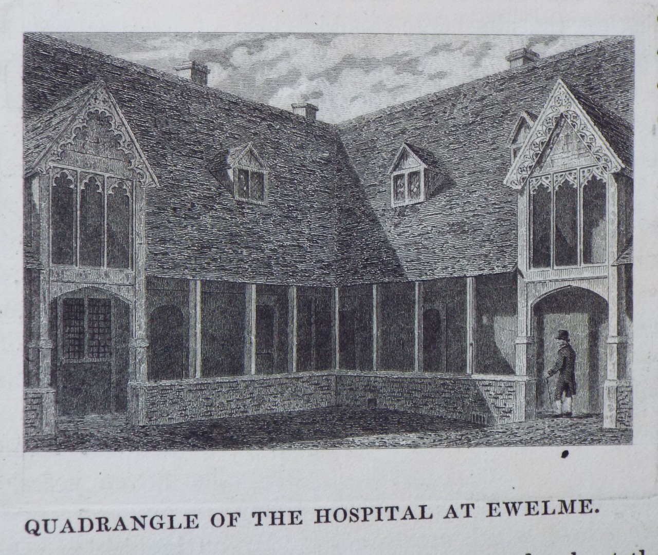 Print - Quadrangle of the Hospital at Ewelme.
