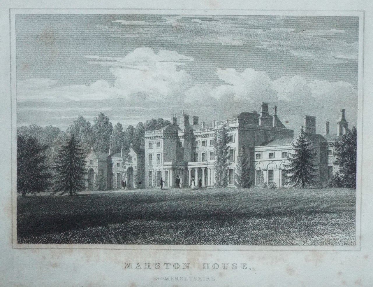 Print - Marston House, Somersetshire. - Byrne