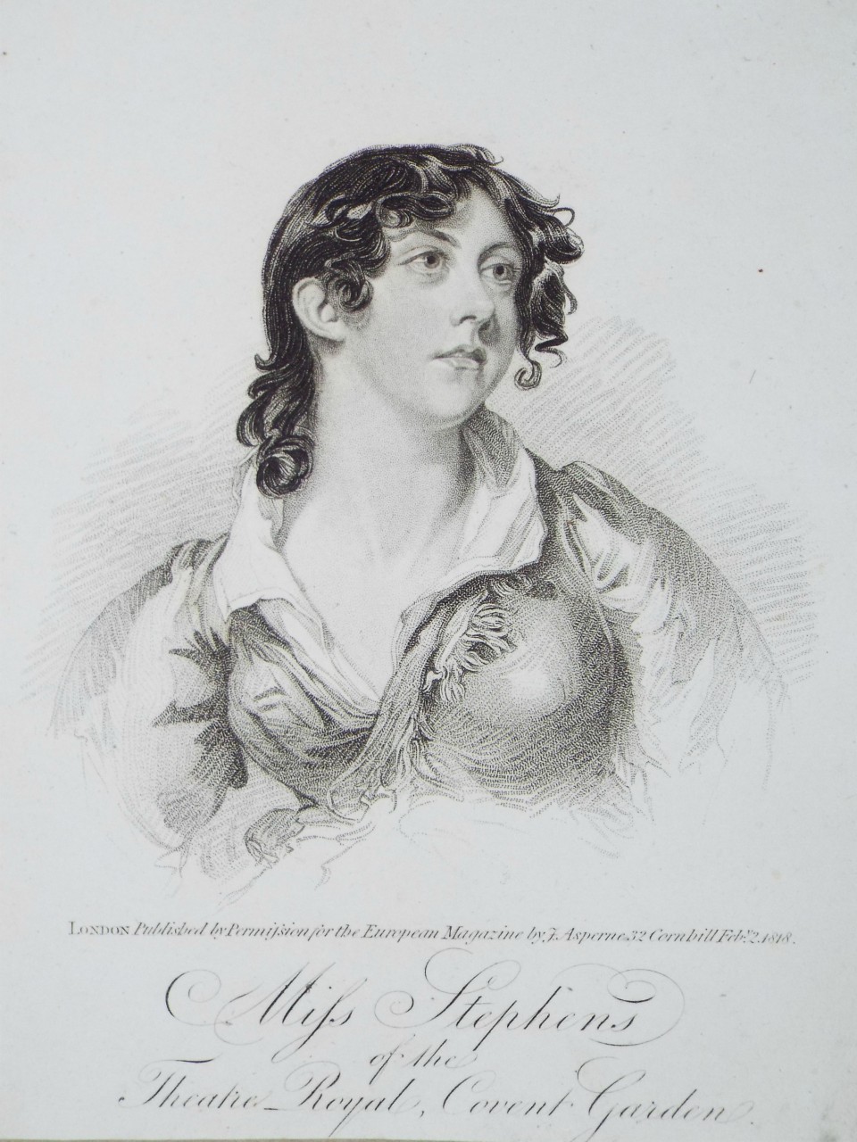 Stipple - Miss Stephens of the Theatre Royal, Covent Garden.