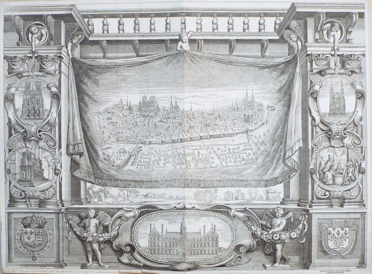 Print - Plan de la ville de Reims en 1635 - 