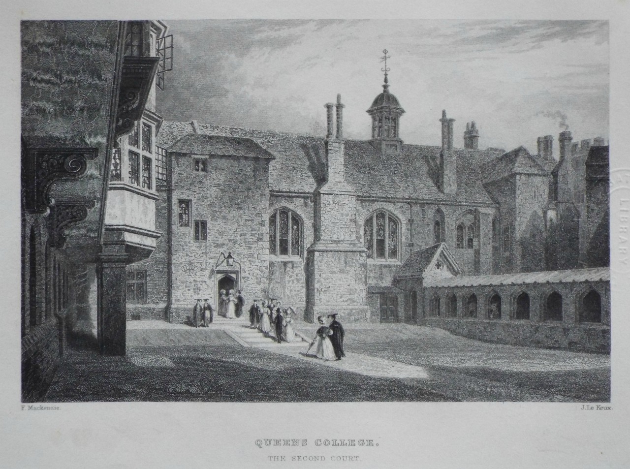 Print - Queens College. The Second Court. - Le