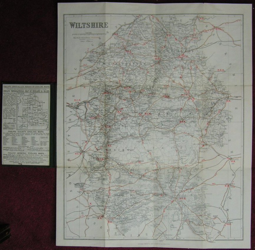 Map of Wiltshire - Bartholomew/Philips