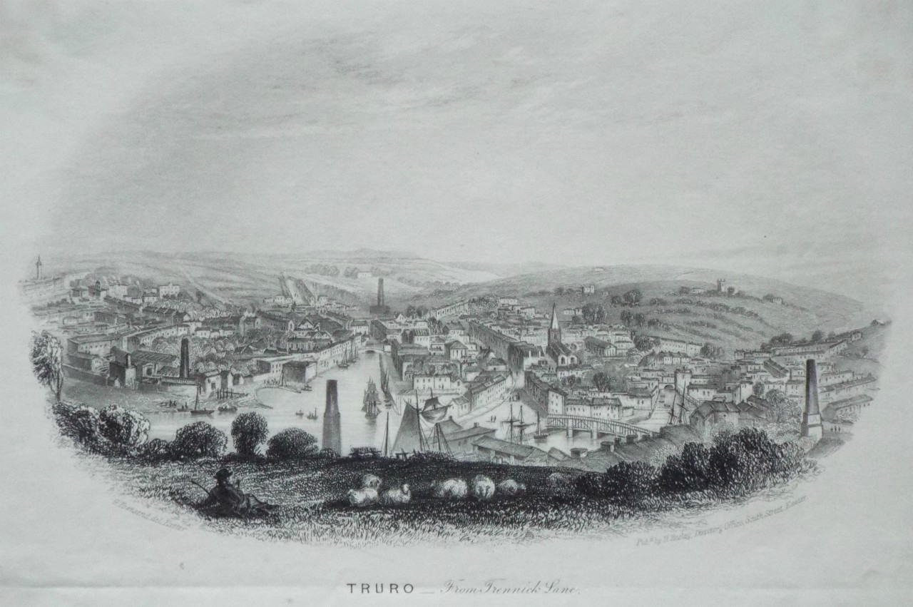 Print - Truro - From Frennick Lane.