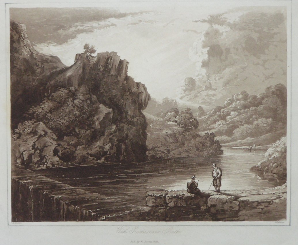 Aquatint - Wick Rocks near Bath - Fielding