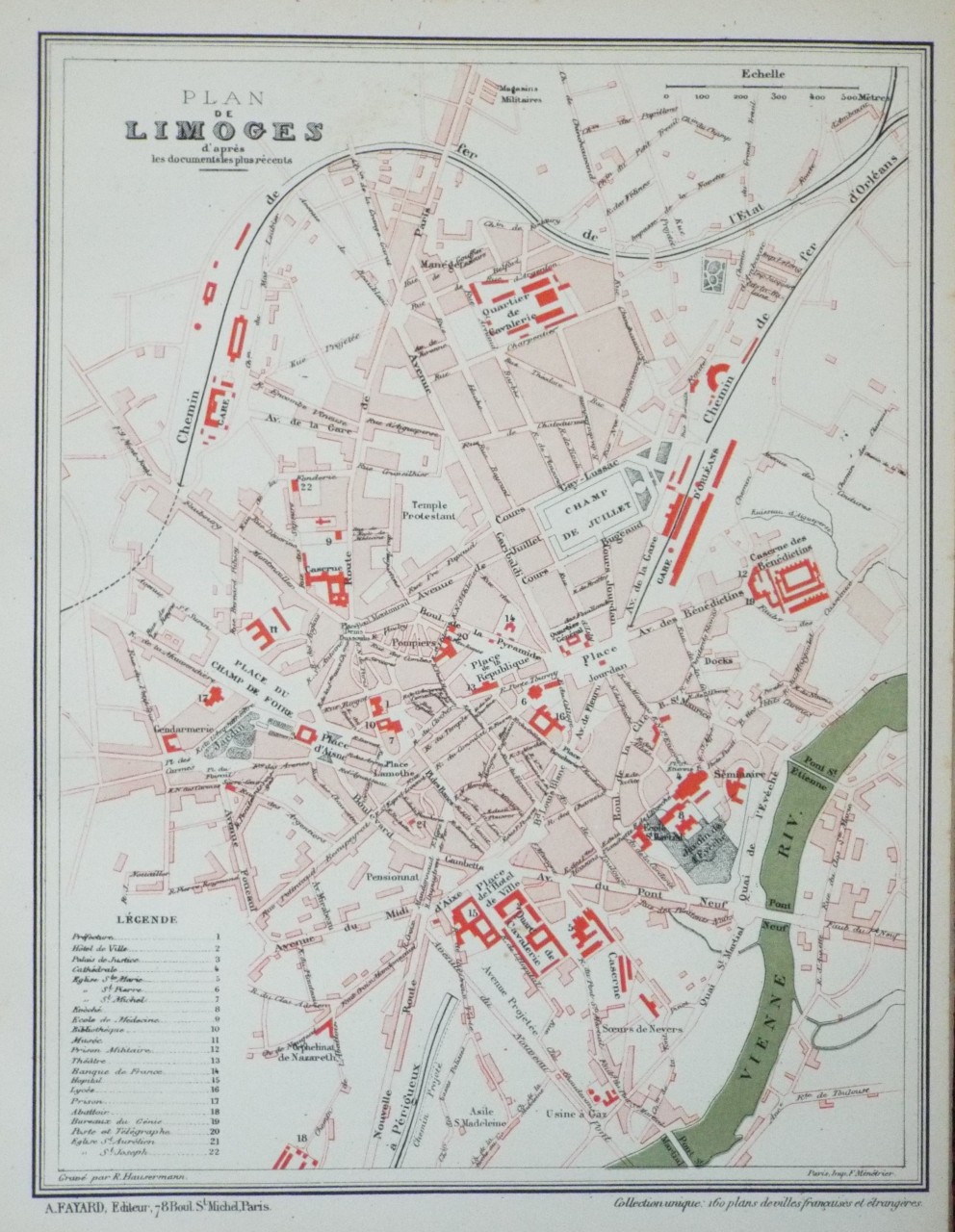 Map of Limoges - Limoges