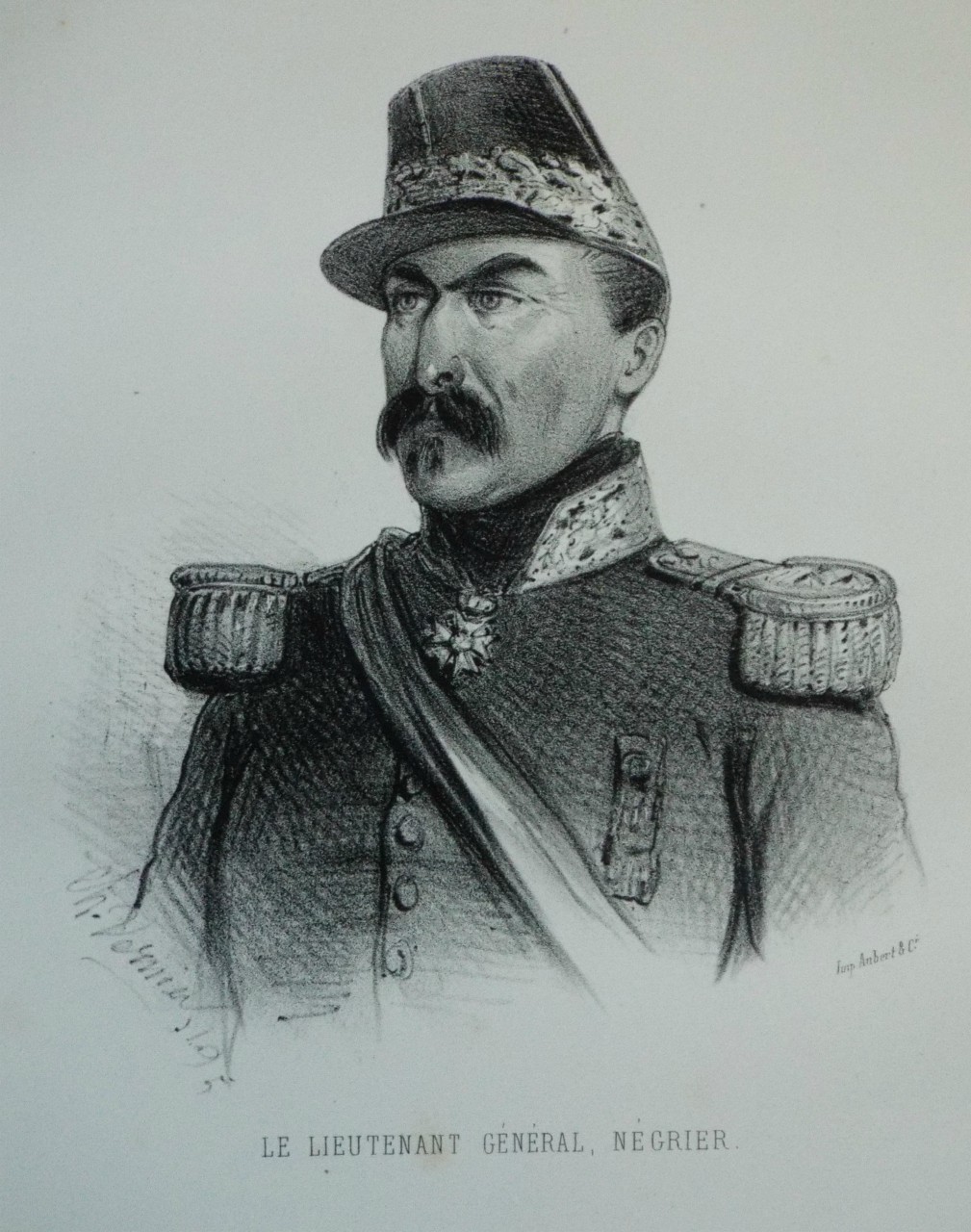 Lithograph - Le Lieutenant General, Negrier.