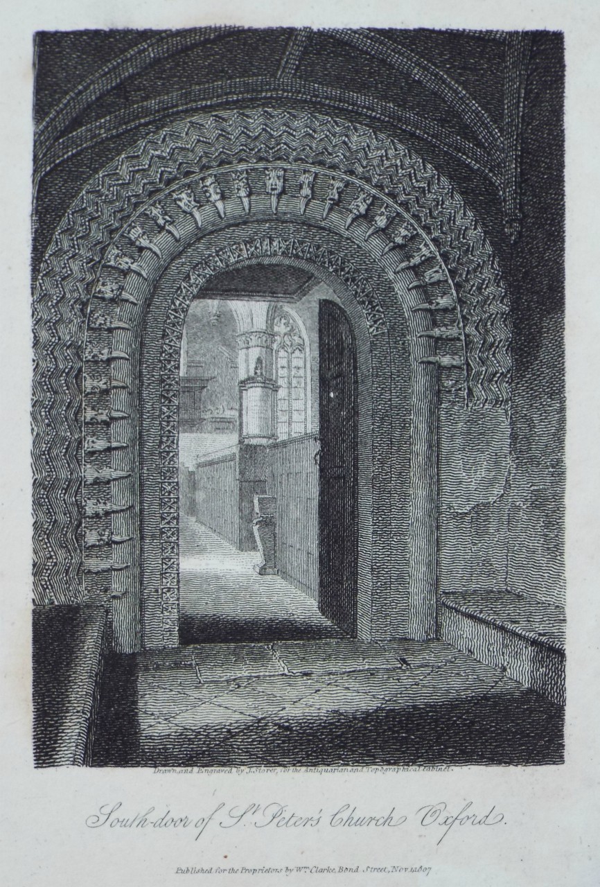 Print - South Door of St. Peter's Church, Oxford. - Storer