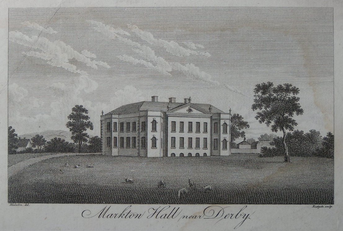Print - Markton Hall near Derby - 