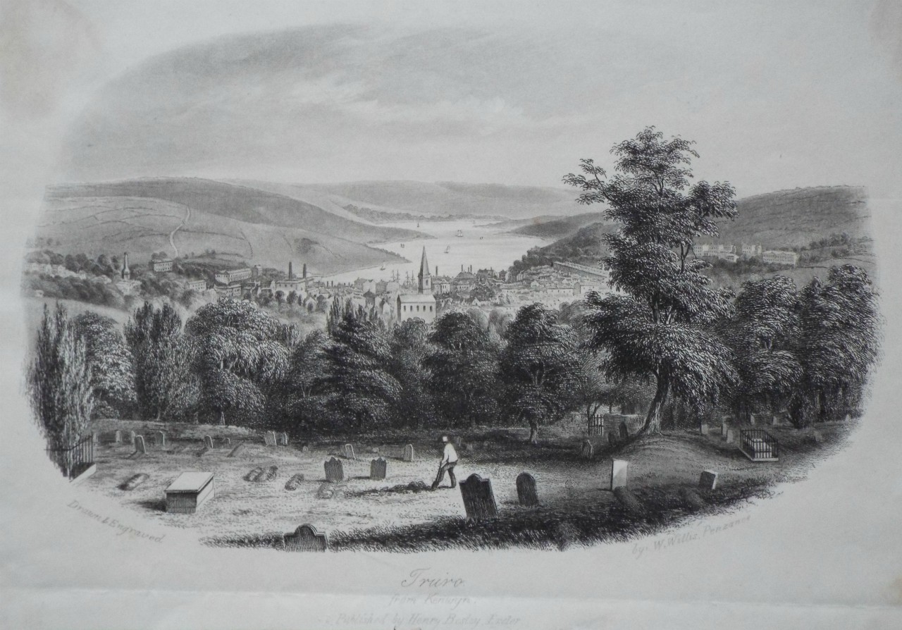 Print - Truro from Kenwyn - Willis