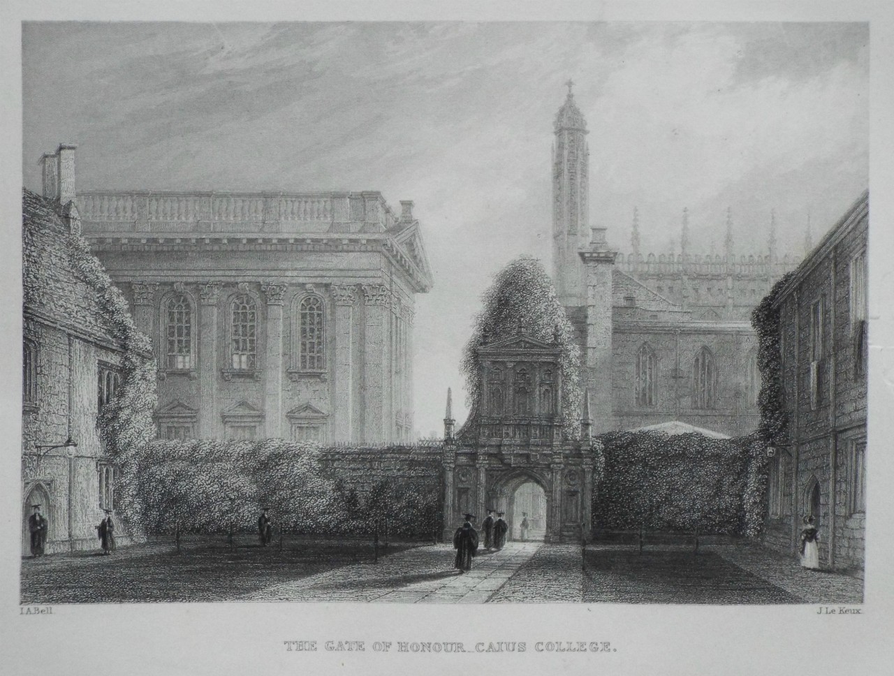 Print - The Gate of Honour, Caius College. - Le