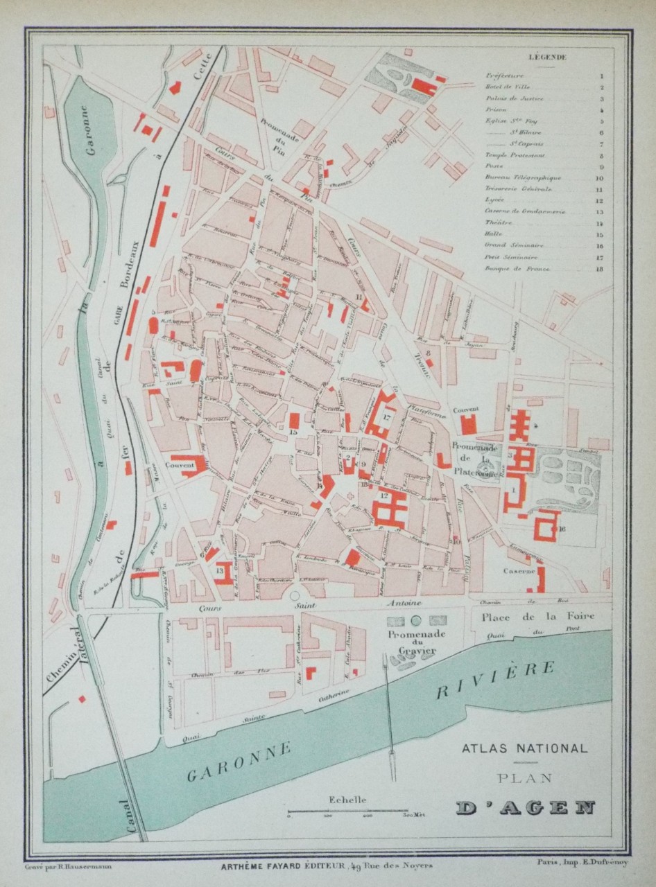 Map of Agen - Agen