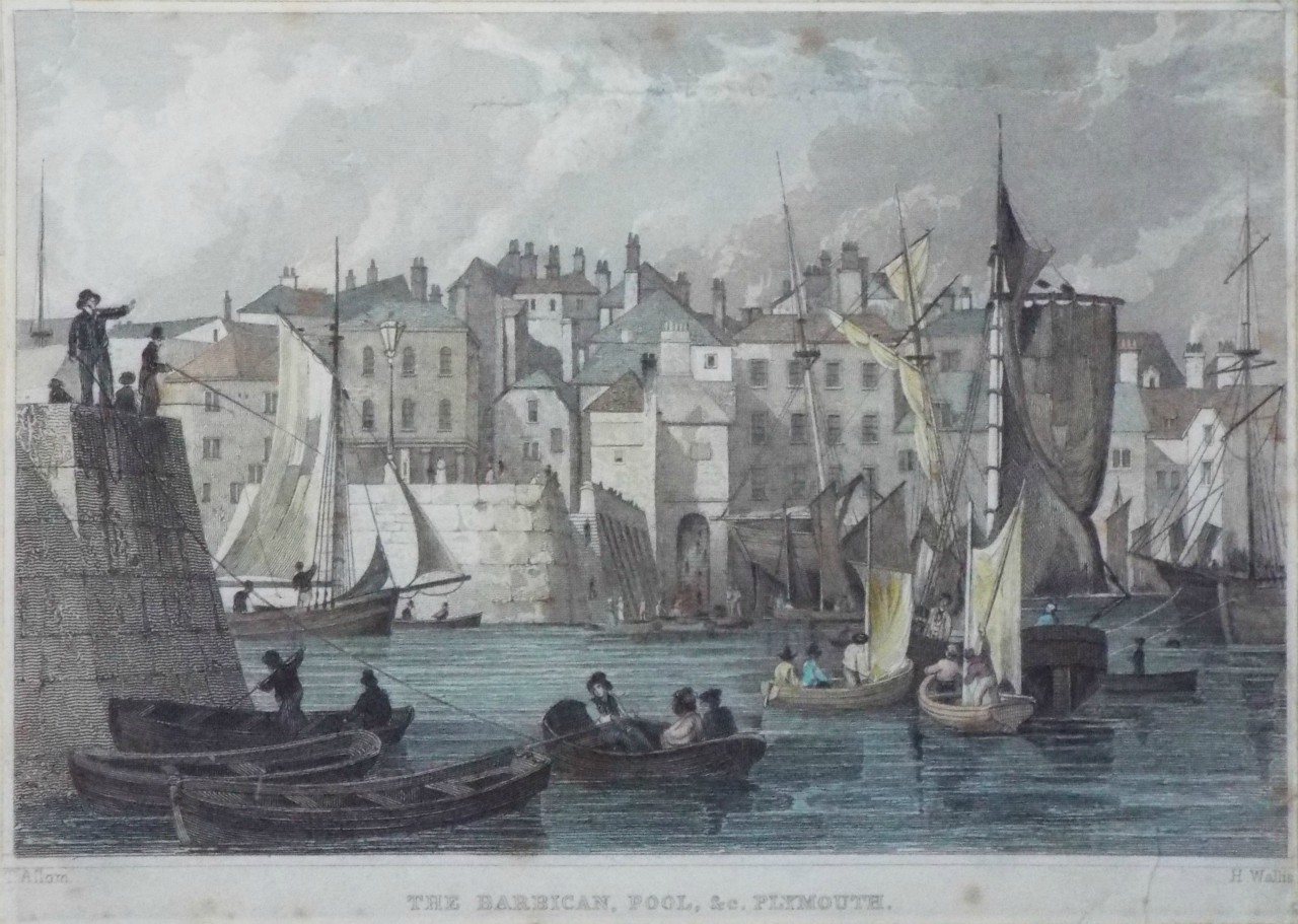 Print - The Barbican, Pool, &c. Plymouth. - Wallis