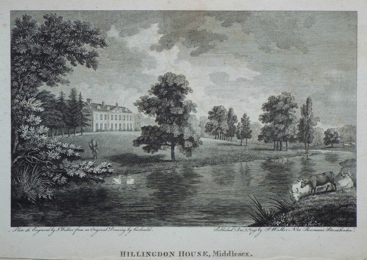 Print - Hillingdon House, Middlesex. - Walker