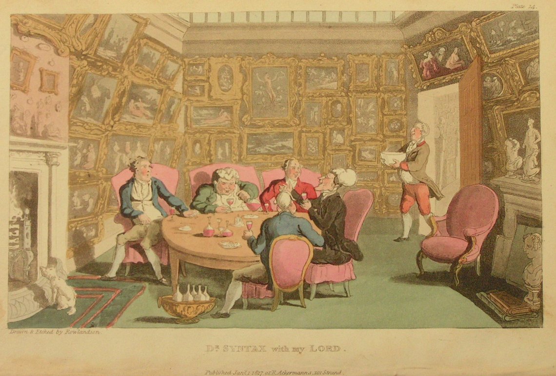 Aquatint - Doctor Syntax with My Lord - Rowlandson