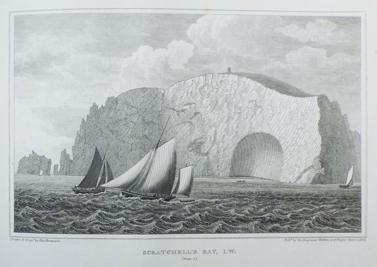 Print - Scratchell's Bay I.W. (Plate I.) - Brannon