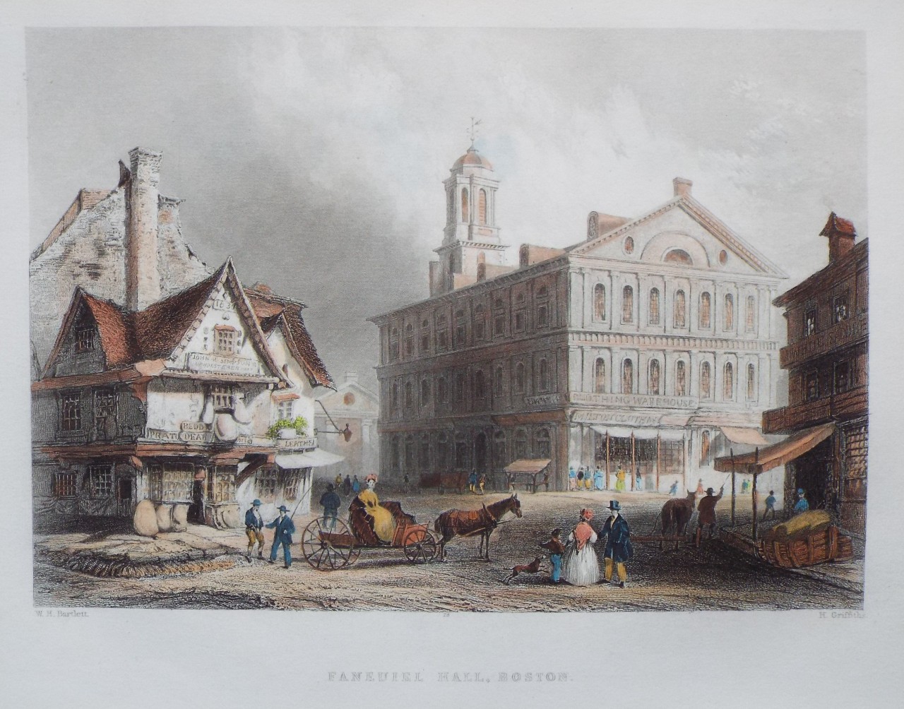 Print - Faneuil Hall, Boston - Griffiths