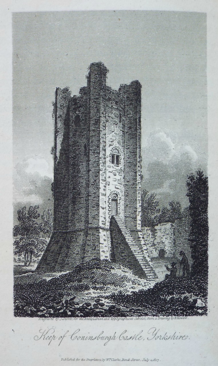Print - Keep of Coninsburgh Castle, Yorkshire. - Storer
