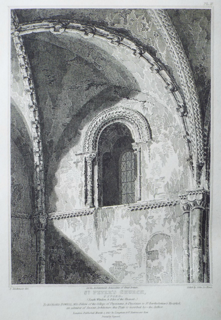 Print - St. Peter's Church, Oxford. (South Window & Ribs of the Chancel.) - Le