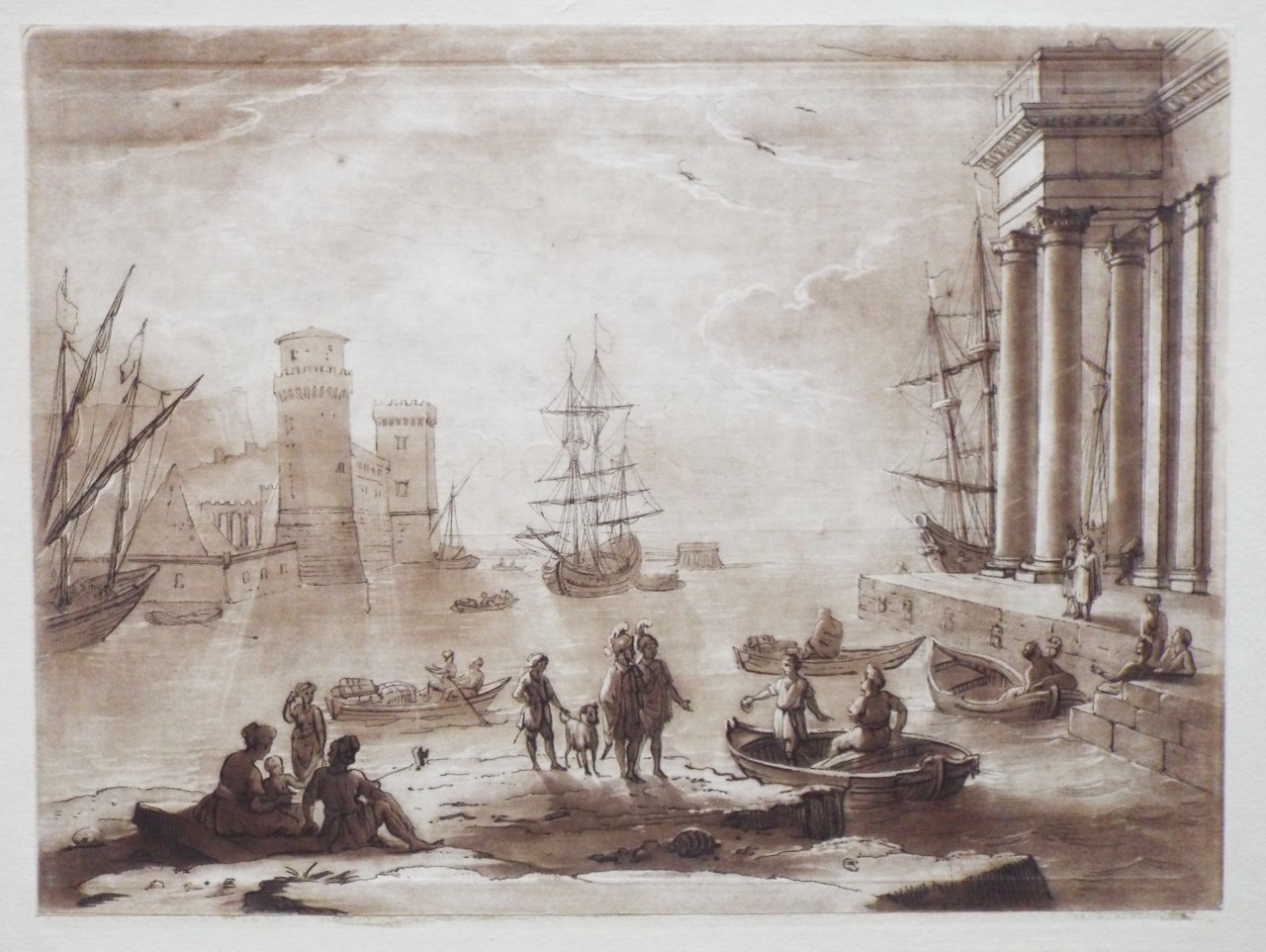 Mezzotint - Harbour Scene - Earlom