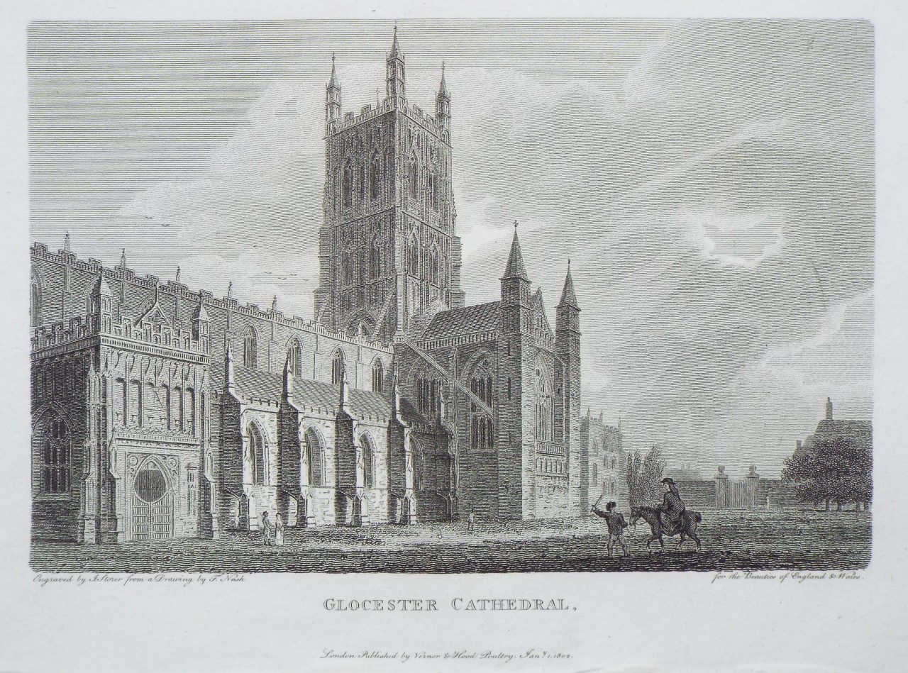 Print - Gloucester Cathedral. - Storer