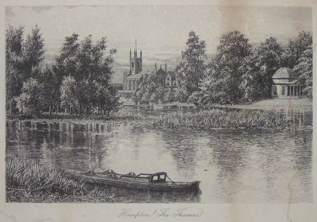 Etching - Hampton (The Thames)