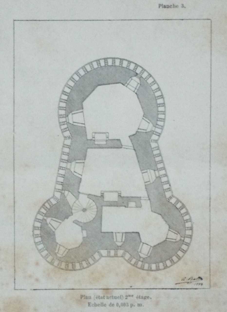 Wood - Plan (etat actuel) 2em etage. Echelle de 0,005 p. m.