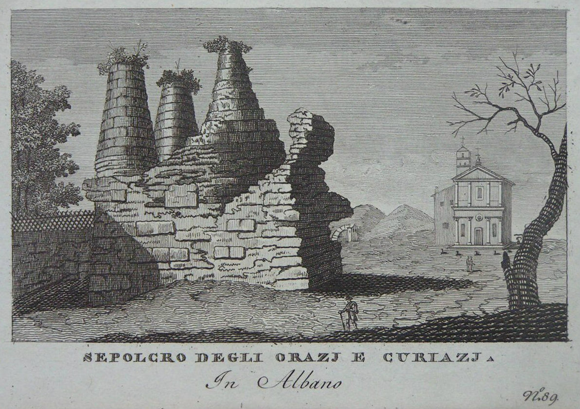 Print - Sepolcro degli Orazj e Curiazj. In Albano