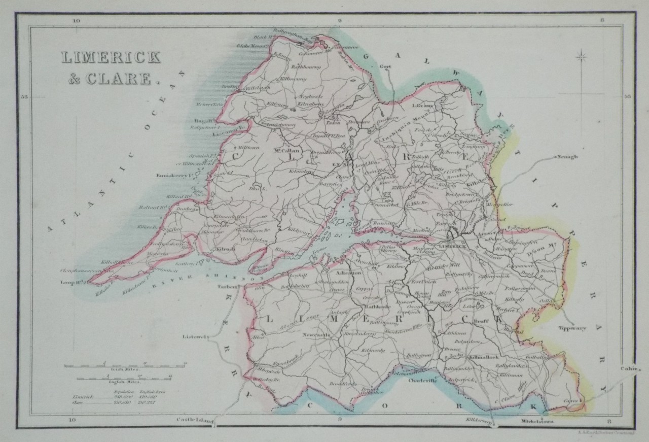 Map of Limerick and Clare